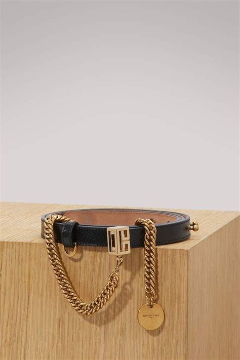 givenchy brown leather women's belt|givenchy chain belt.